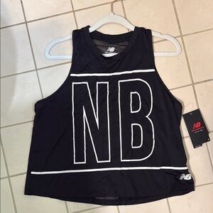New Balance Black and White Racerback Sleeveless Tank NWT